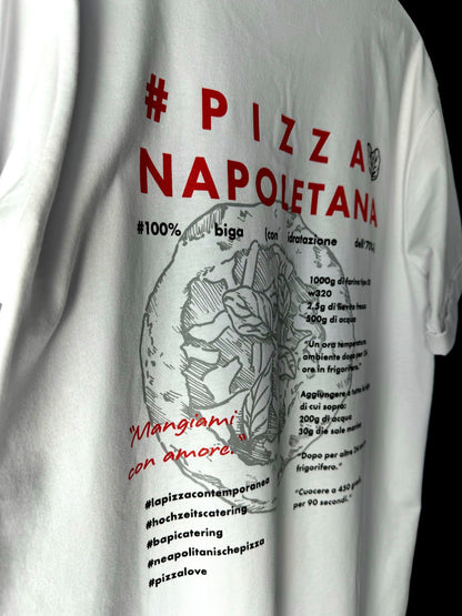 Italienische Mode, Pizza Shirt mit umgeschlagenem Ärmel